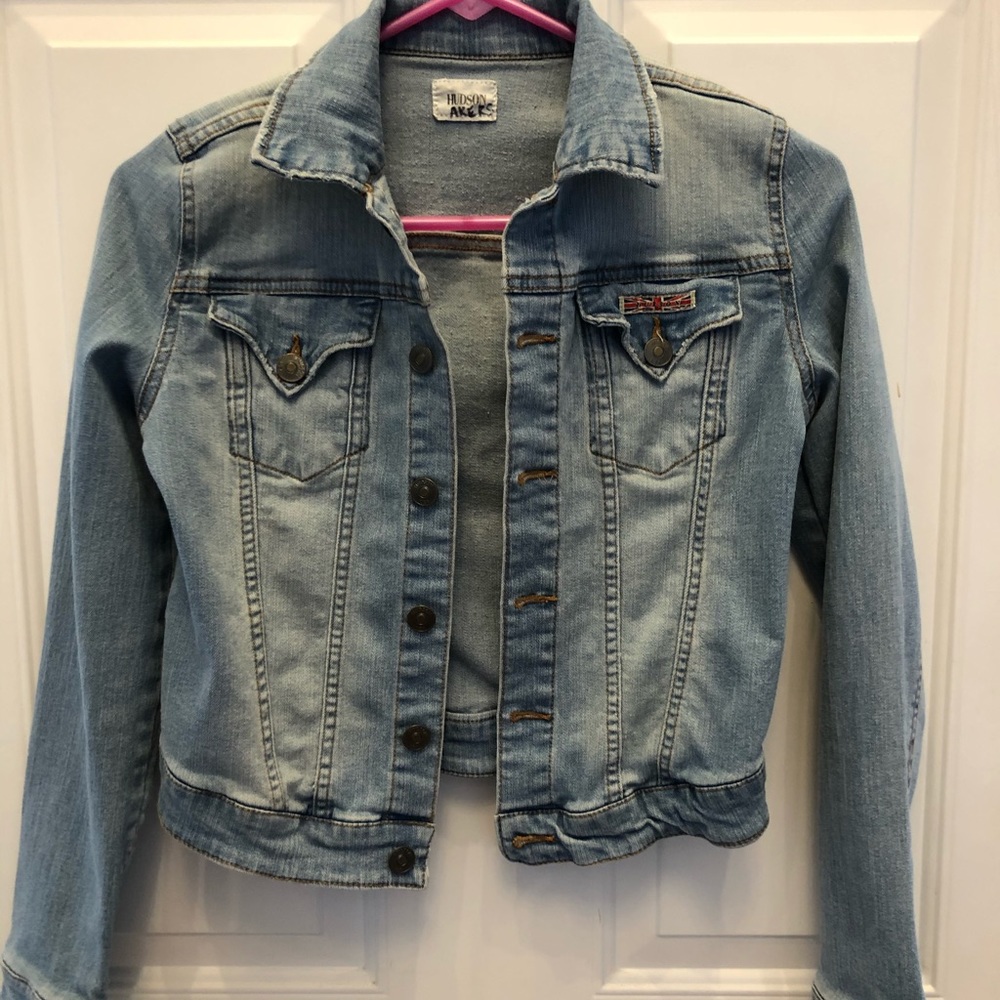 Girls Large HUDSON denim jacket EUC